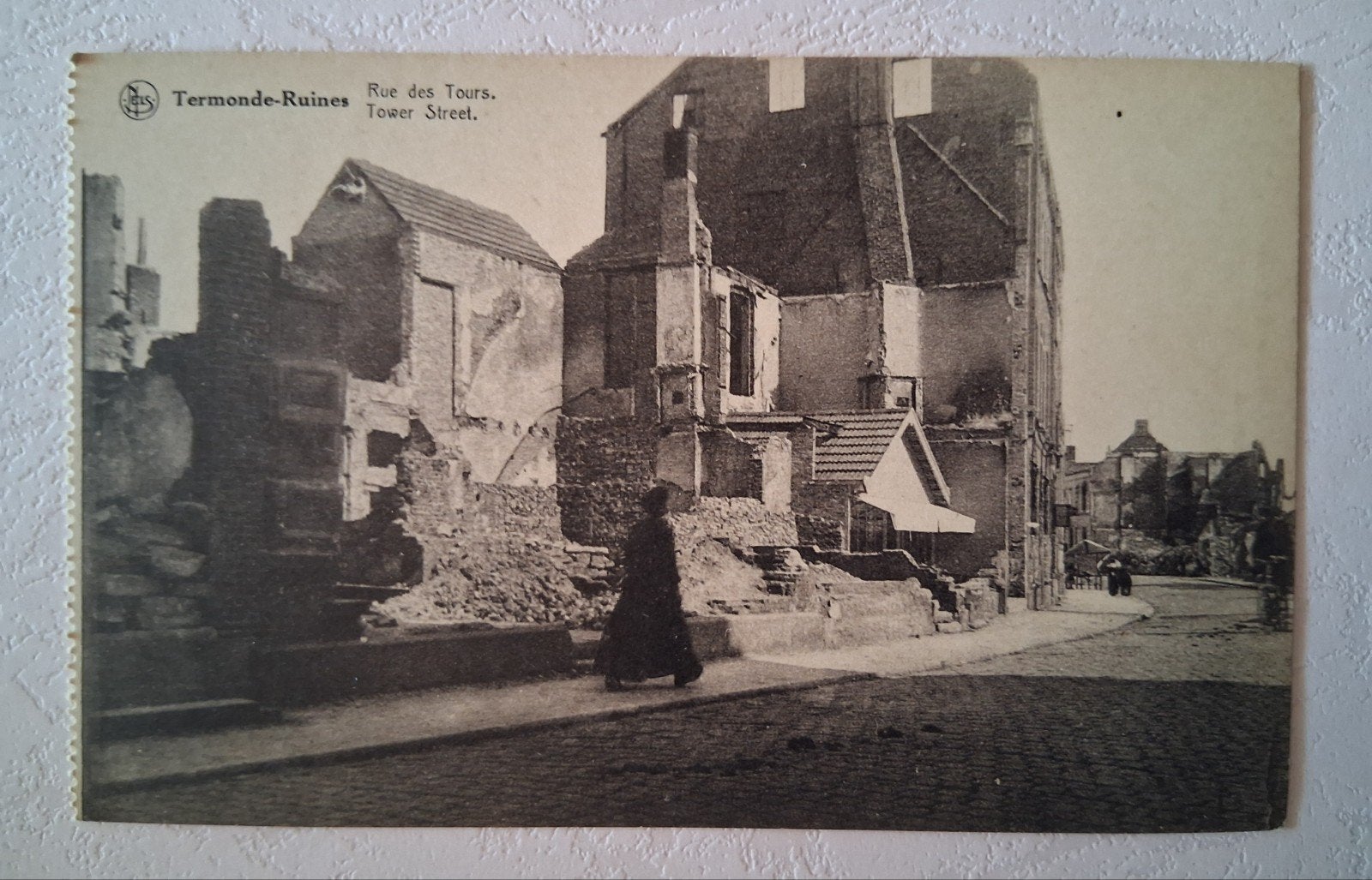 vintage Postkaart ruïnes Torenstraat Dendermonde, Verzamelen, Ophalen of Verzenden