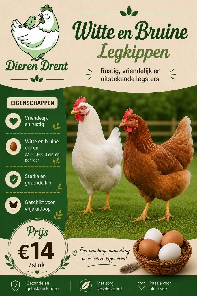 Ruimste keuze aan soorten legkippen