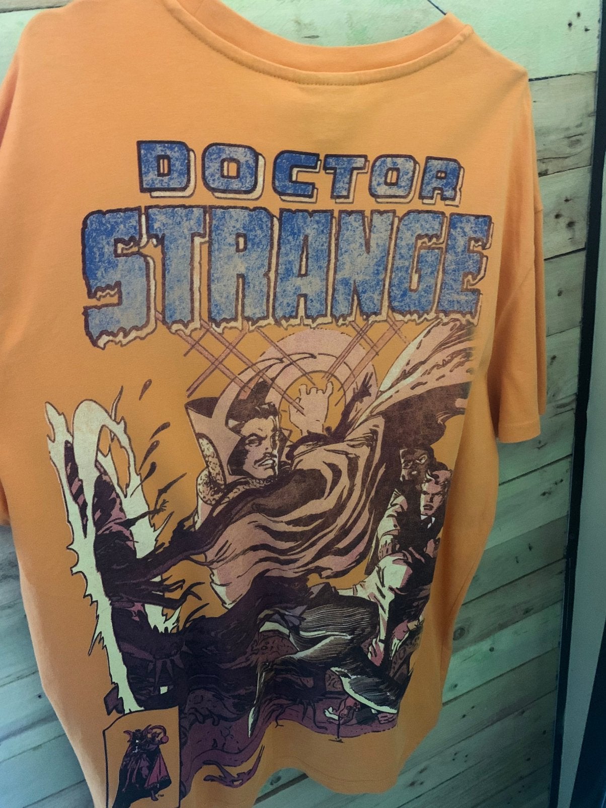 Marvel Doctor Strange T-shirt XL – dubbele print, Ophalen, Zo goed als nieuw, Maat 56/58 (XL), Oranje