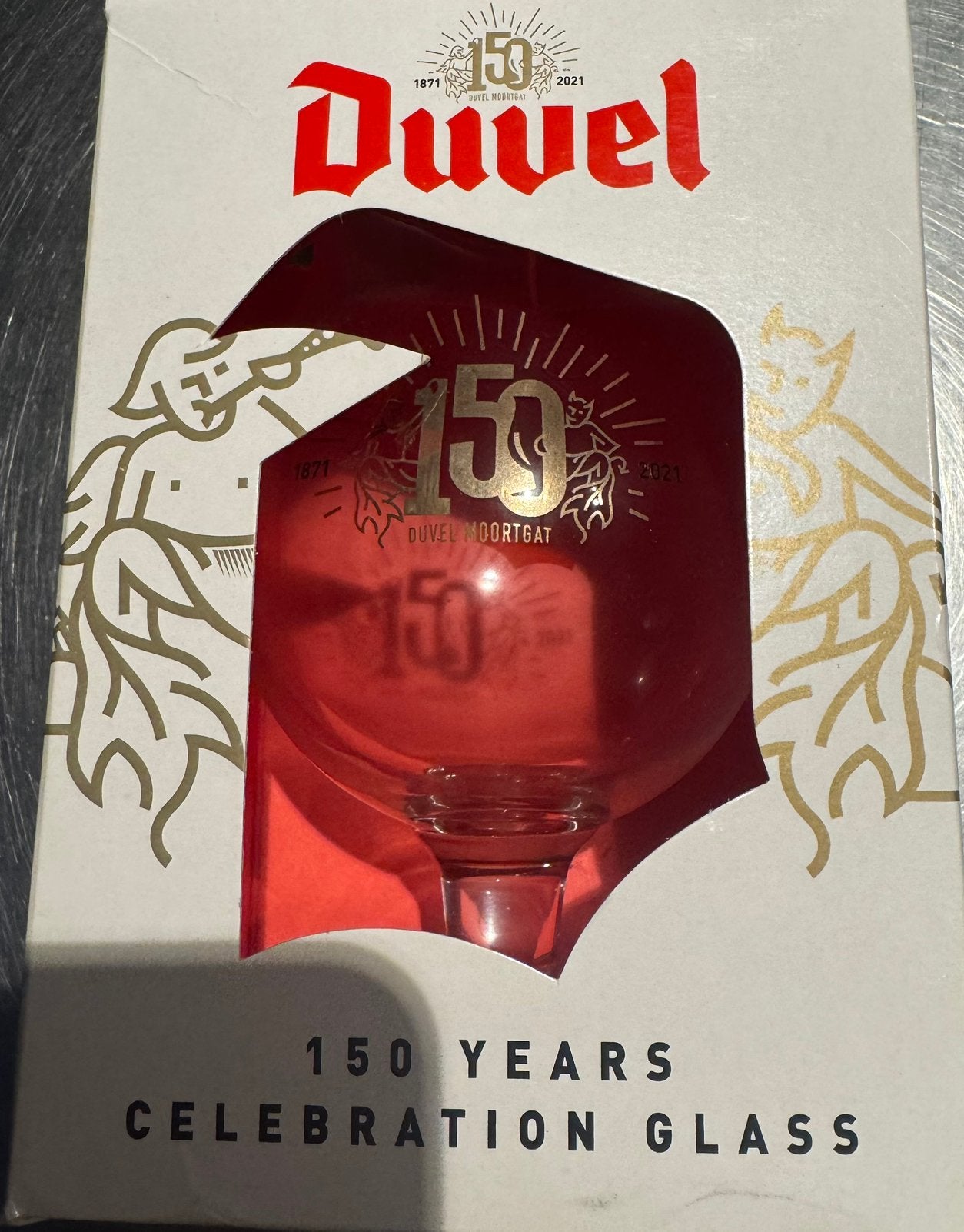 Duvel Glas 150 Jaar, Verzamelen, Ophalen of Verzenden, Zo goed als nieuw, Duvel