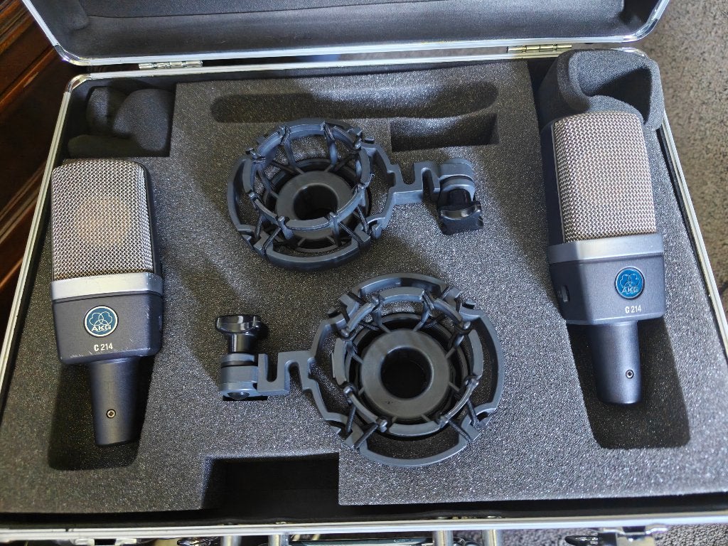 AKG C214 Matched Stereo Pair, Ophalen, Gebruikt, Studiomicrofoon