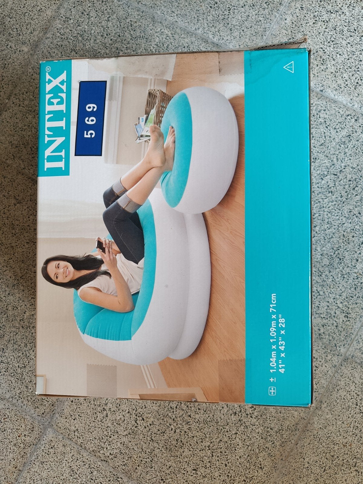Intex opblaasbare zetel met voetensteun-nieuw in verpakking, Ophalen, Nieuw