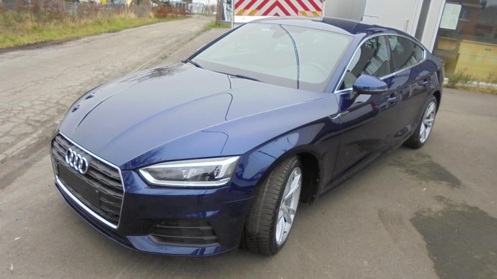AUDI A5 SPORTBACK 2.0i G TRON - LEDER - GPS - CRUISE, Auto's, 1998 cc, 4 cilinders, CNG (Aardgas), Blauw