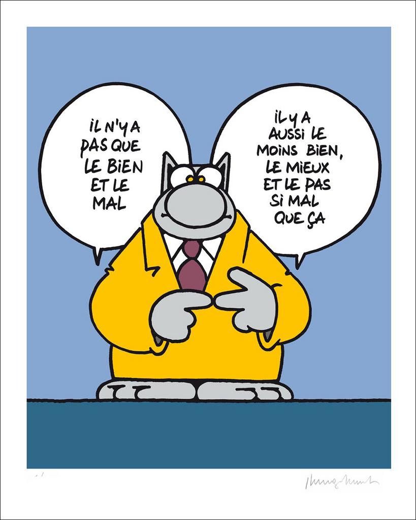 LE CHAT : LE BIEN ET LE MAL SÉRIGRAPHIE SIGNÉE AU CRAYON, Enlèvement