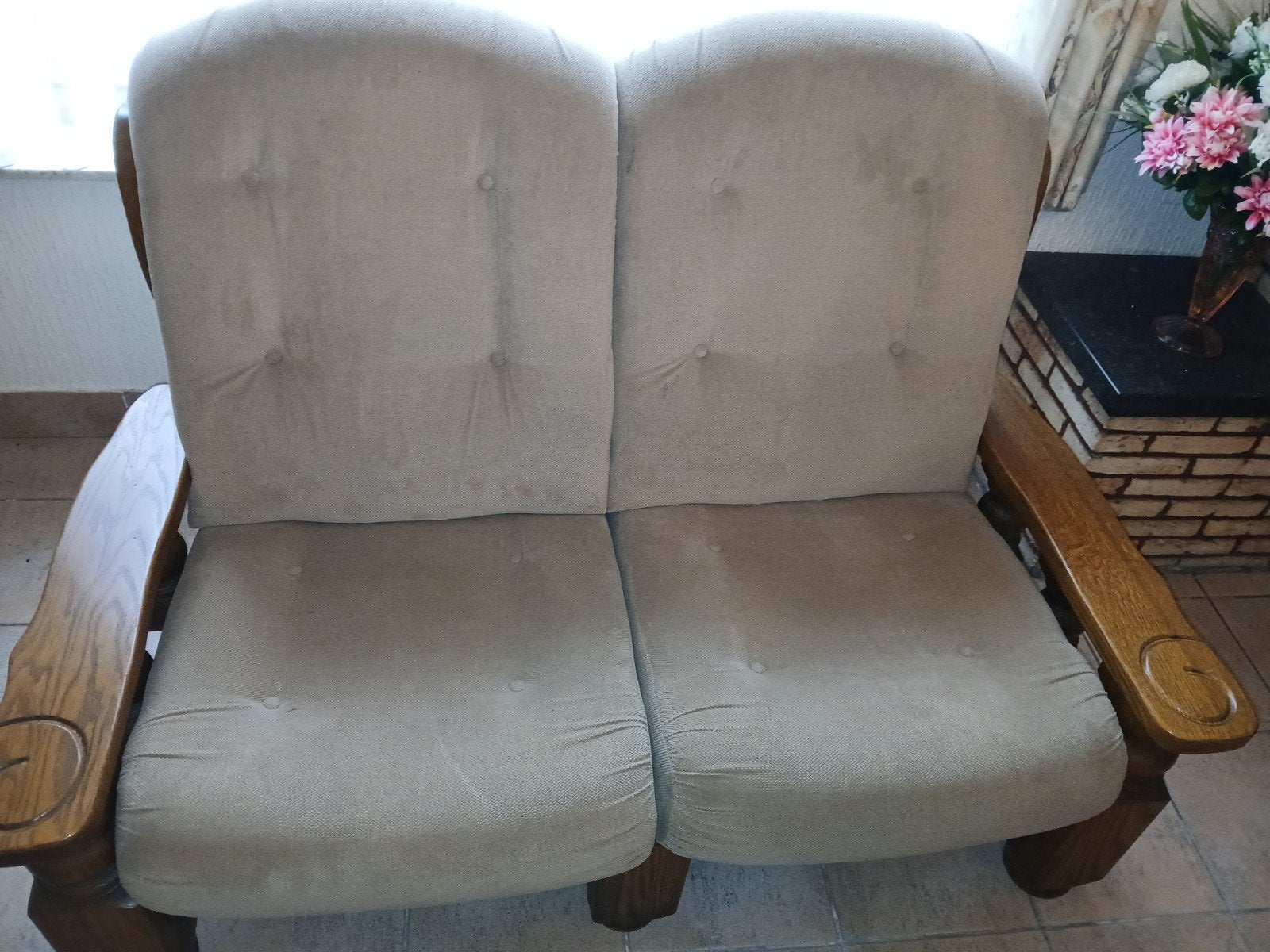 Salon 2 et 3 places., Maison & Meubles, Trois personnes, Banc droit, Bois, Comme neuf