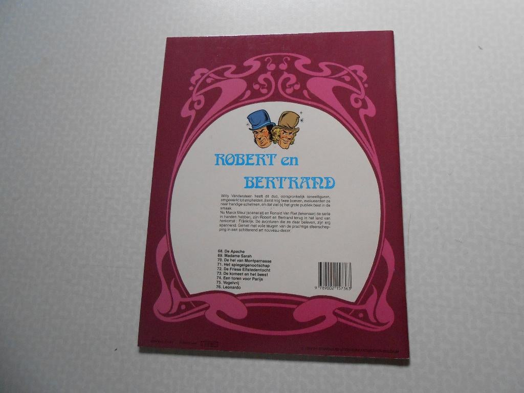 Robert en Bertrand 76 Leonardo 1987 1 ste druk. Gesigneerd, Neuf, Enlèvement ou Envoi, Willy Vandersteen, Une BD