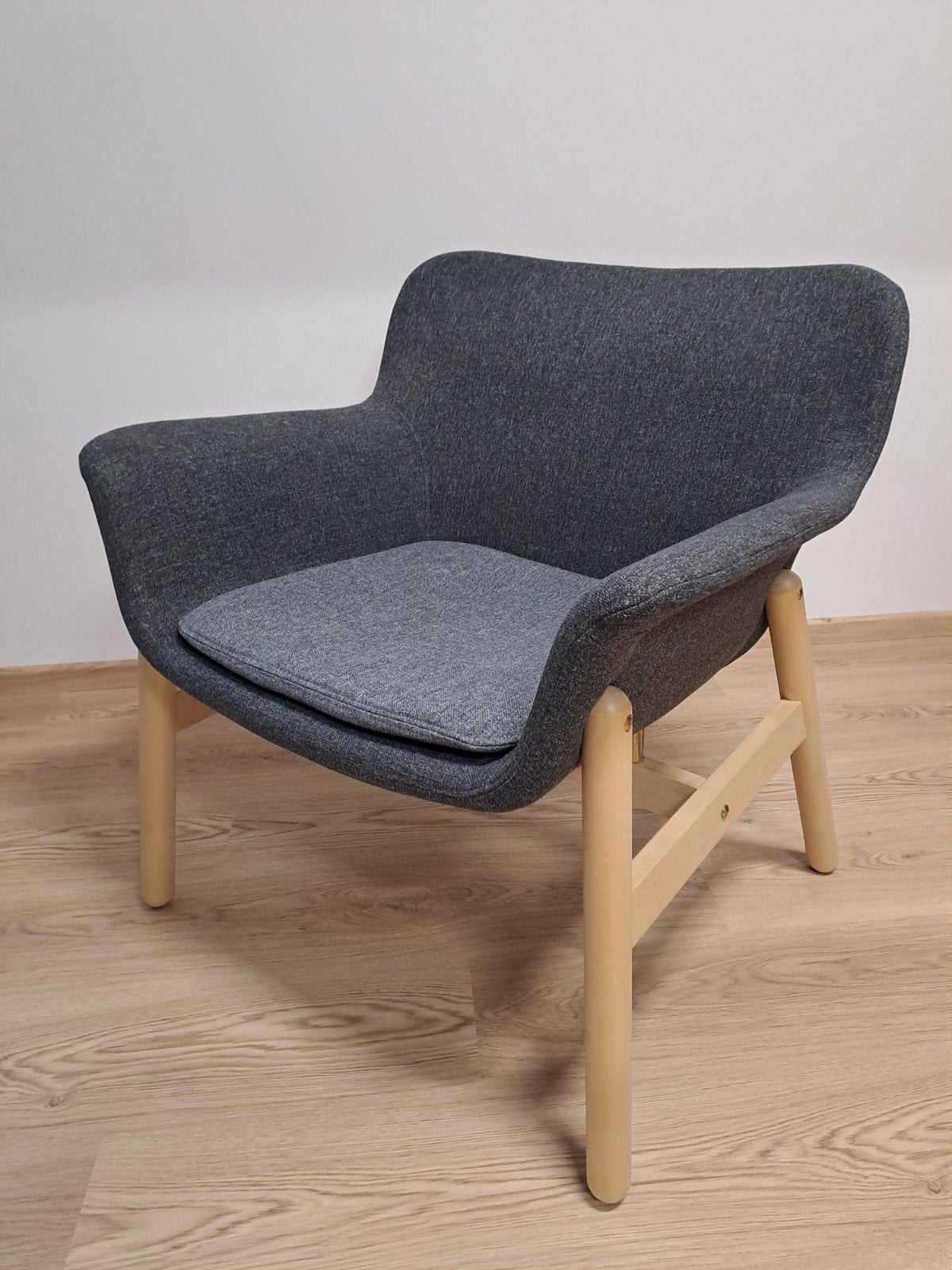 IKEA VEDBO Fauteuil, Gunnared donkergrijs, stoel, zetel, Ophalen, Hout, Eenpersoons, Minder dan 75 cm