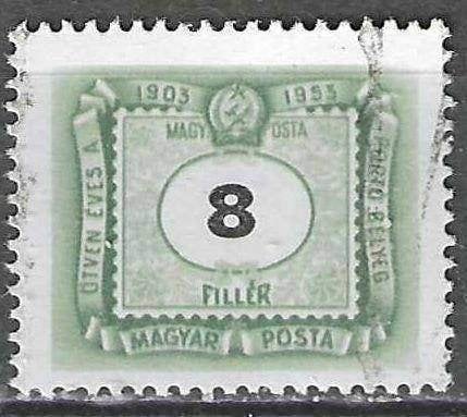 Hongrie 1953 - Yvert 199TX - Timbre fiscal - 8 fi (ST), Envoi, Affranchi