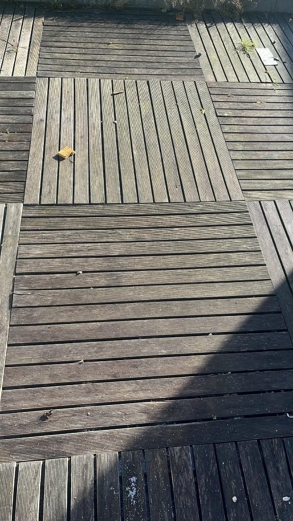 Houten terrastegels 1m x 1m, Tuin en Terras, Ophalen, Gebruikt, 10 m² of meer, Hout