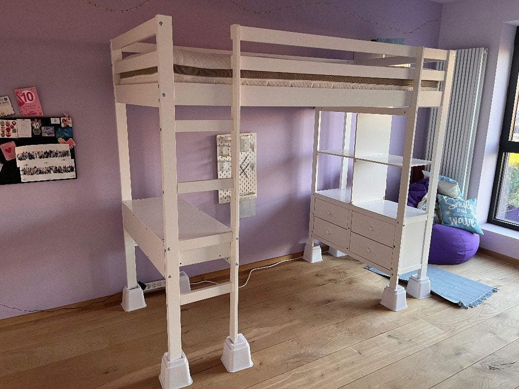 Hoogslaper, Maison & Meubles, Chambre à coucher | Lits superposés & Lits mezzanines, 90 cm, Une personne, Enlèvement, Utilisé