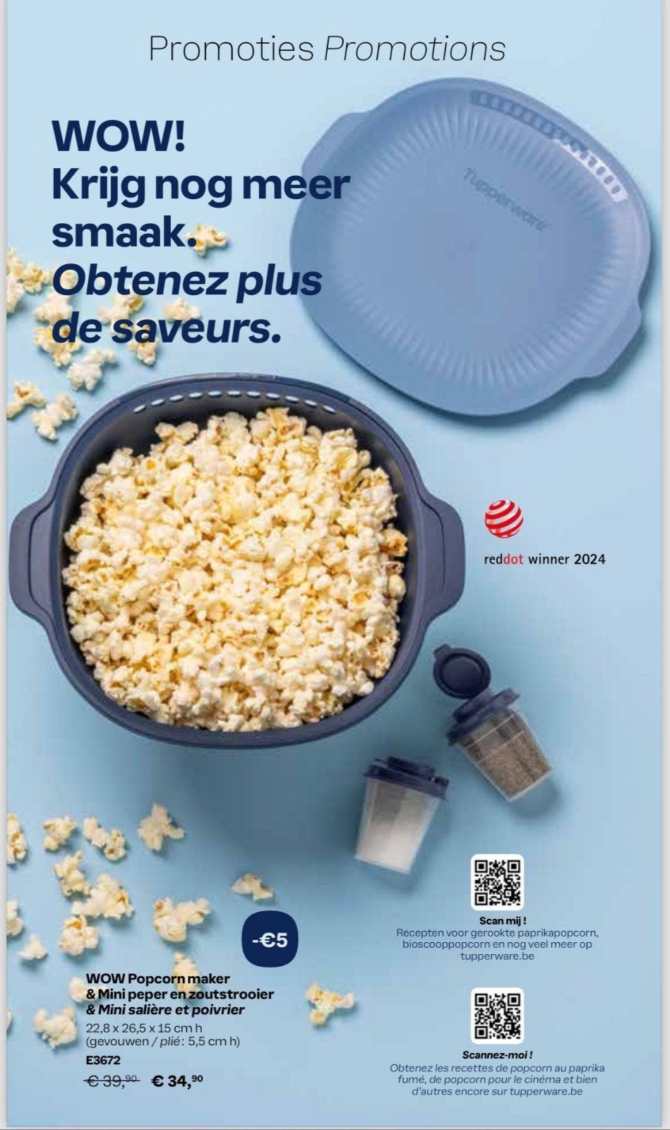nieuwe popcornmaker+mini peper en zoutstrooier, Ophalen of Verzenden