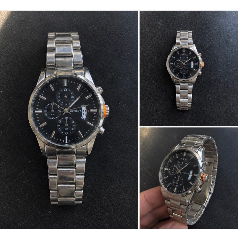 Horloge geneva, Handtassen en Accessoires, Staal, Rolex, Verzenden, Polshorloge