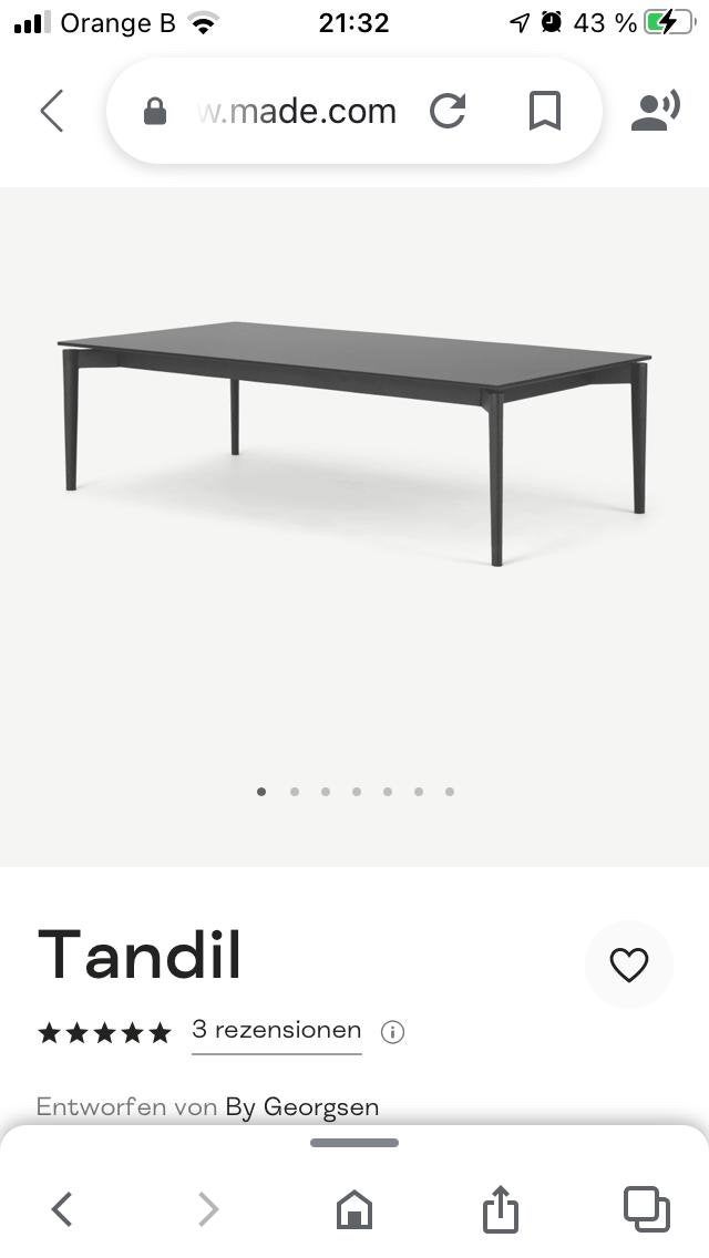 Nieuwe Tandil salontafel, grijs glas, nooit gebruikt, Ophalen, 100 tot 150 cm, 50 tot 100 cm, Minder dan 50 cm