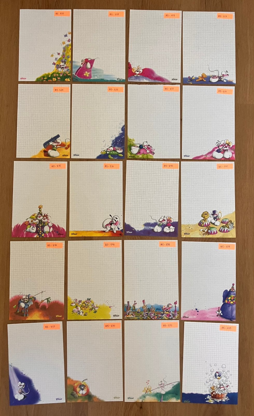 Diddl - Lot de 20 pièces différentes (!) Feuilles A5, Enlèvement ou Envoi, Comme neuf
