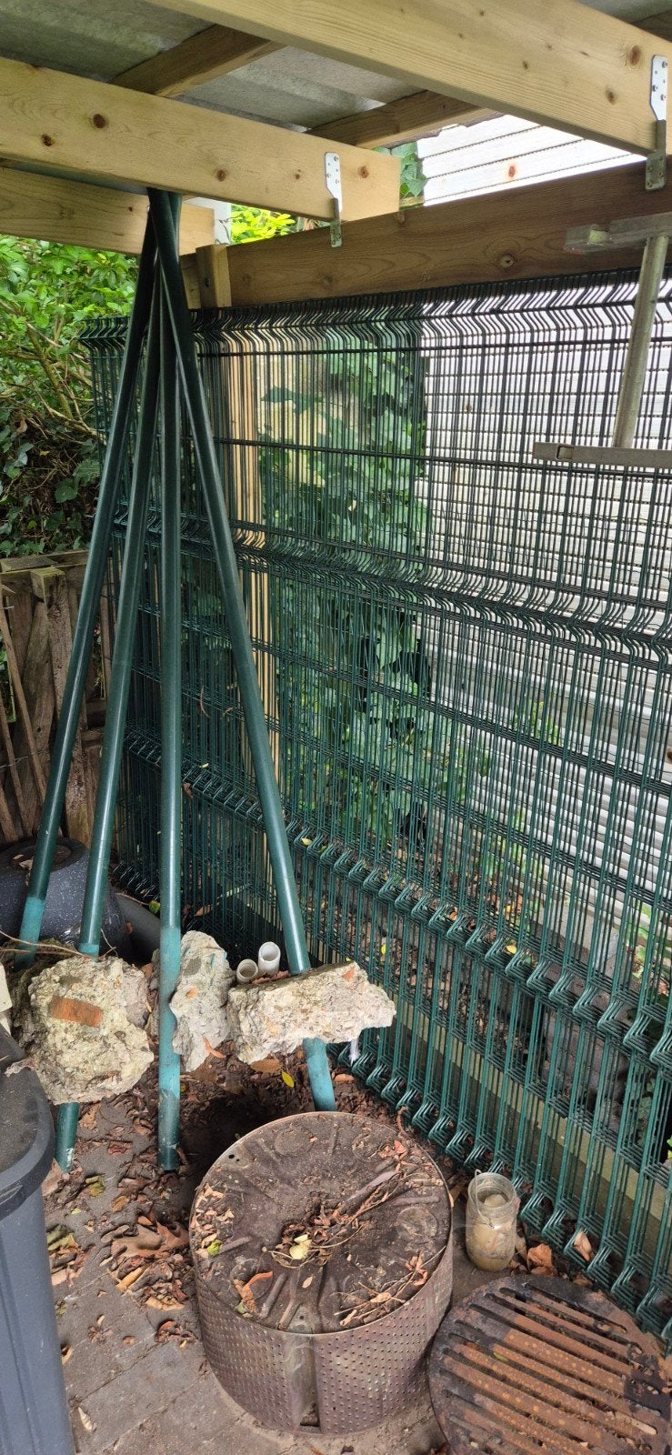 Draadpanelen, palen en toebehoren, Tuin en Terras, Ophalen, Gebruikt, 10 tot 20 meter, Raster