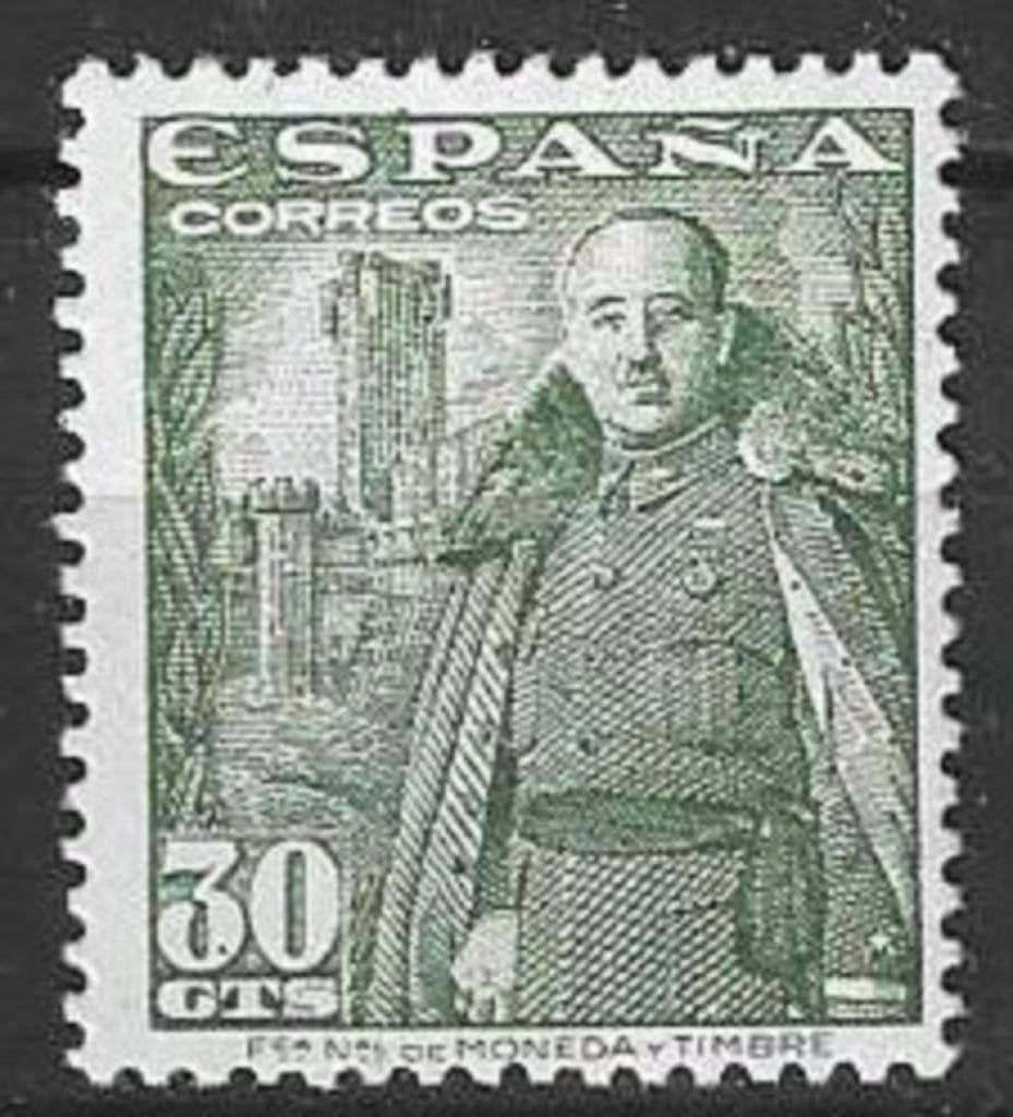 Spanje 1948/1954 - Yvert 766A - Franco - 30 c. (PF), Postzegels en Munten, Postzegels | Europa | Spanje, Verzenden, Postfris