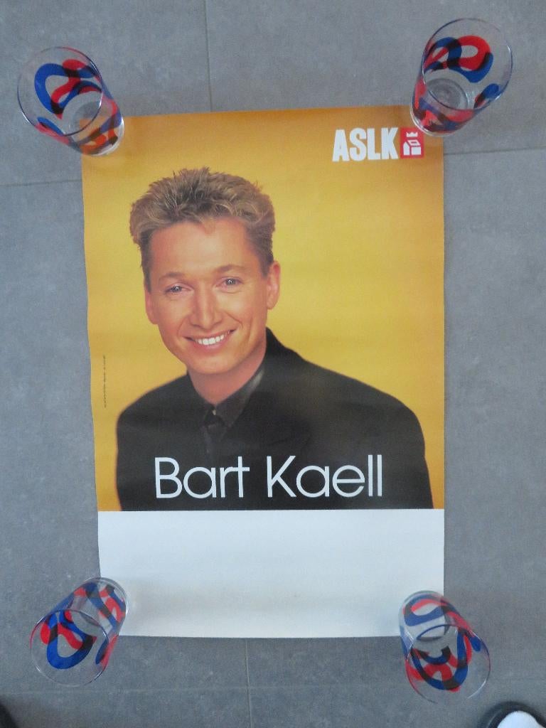 vintage poster ASLK Belgische charmezanger Bart Kaell, Verzamelen, Ophalen of Verzenden, Zo goed als nieuw, Poster, Artwork of Schilderij
