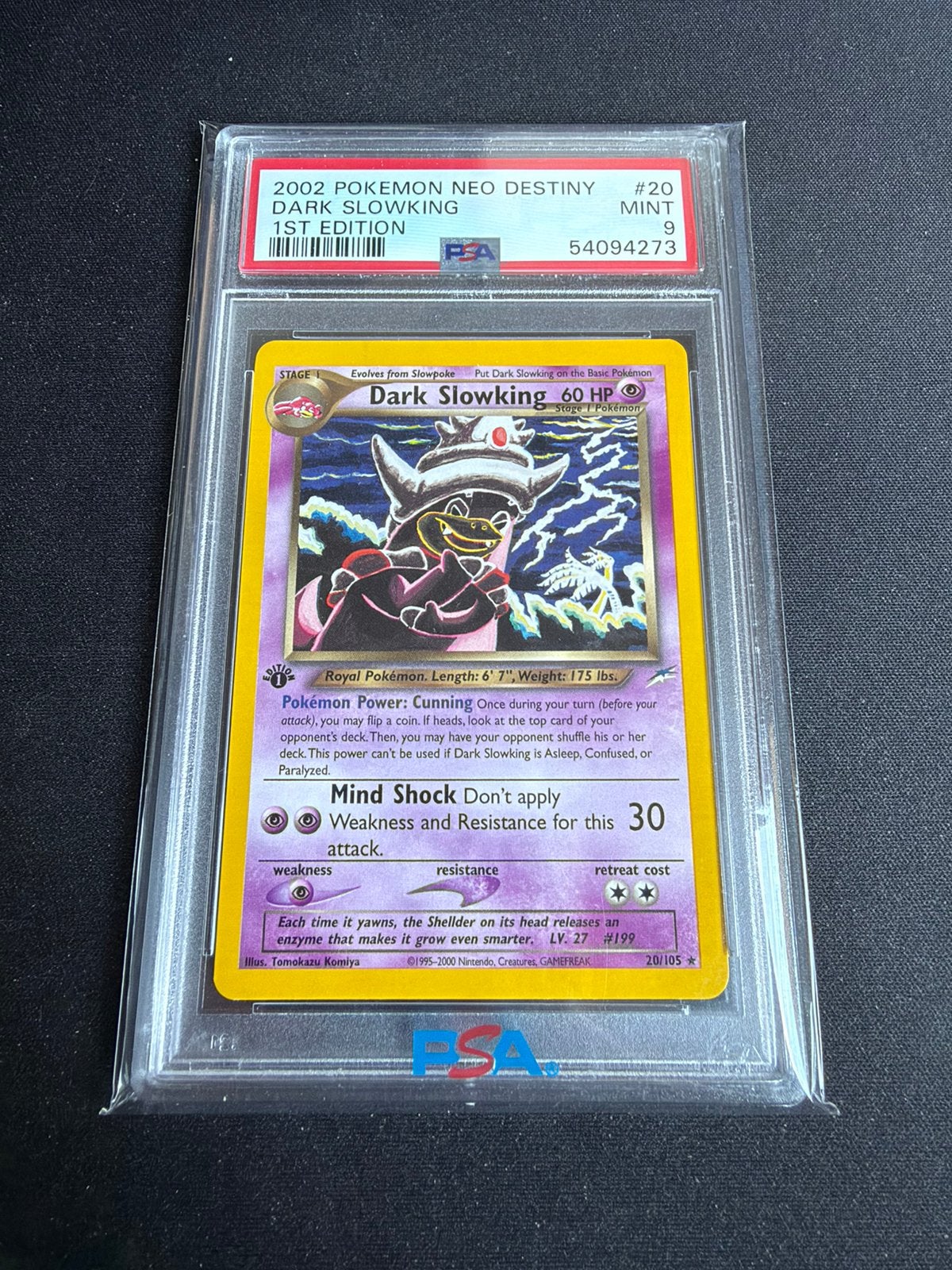 Dark Slowking 1st Edition PSA 9, Hobby en Vrije tijd, Ophalen, Zo goed als nieuw