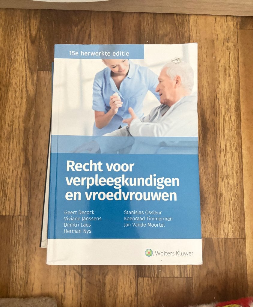 recht voor verpleegkundigen en vroedvrouwen, Enlèvement ou Envoi, Neuf, Enseignement supérieur professionnel, Wolters & Kluwers