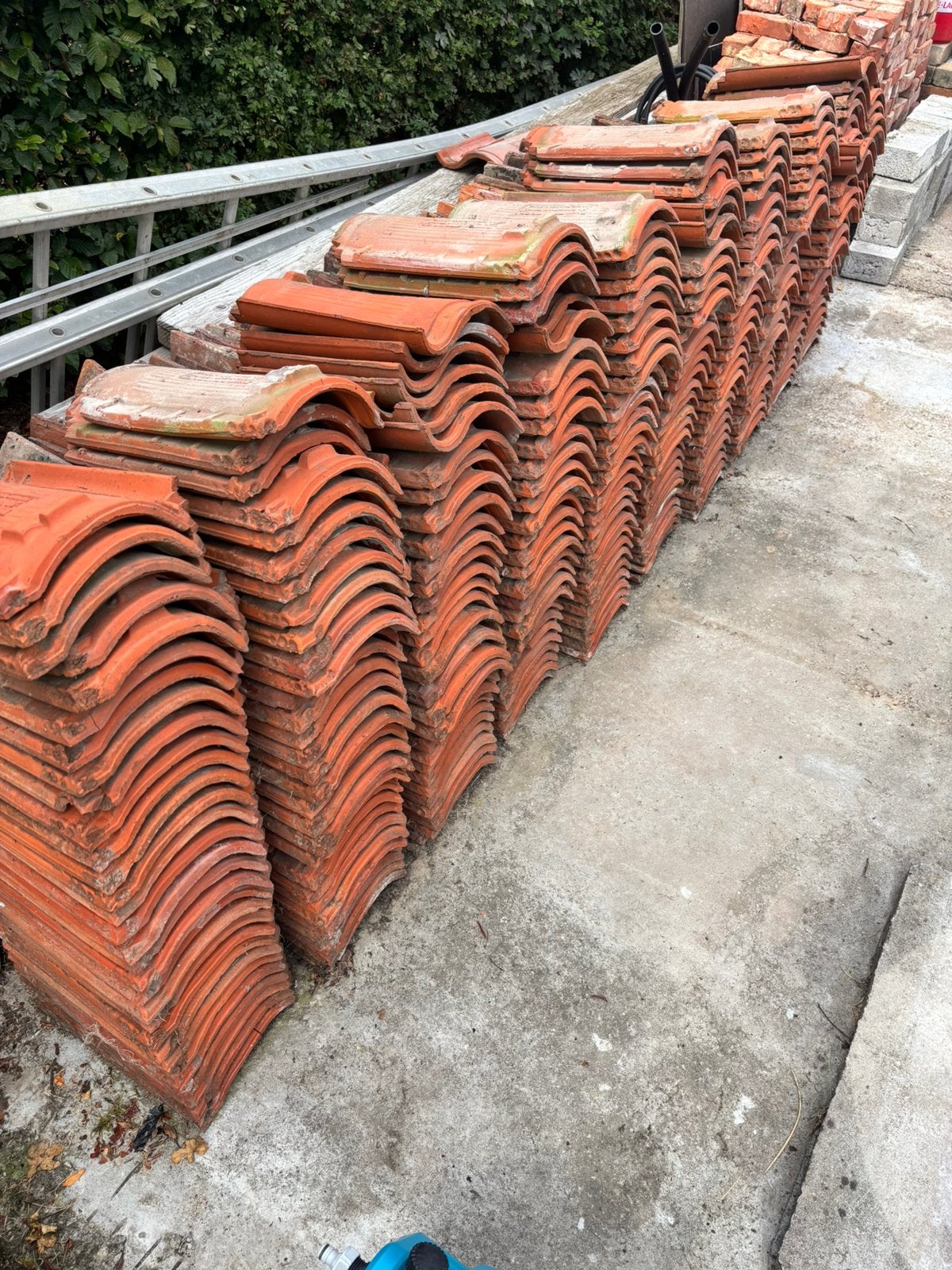 Rode diepe OVH pannen 280st, Doe-het-zelf en Bouw, Dakpannen en Dakbedekking, Ophalen, Gebruikt, Steen of Klei, 15 m² of meer