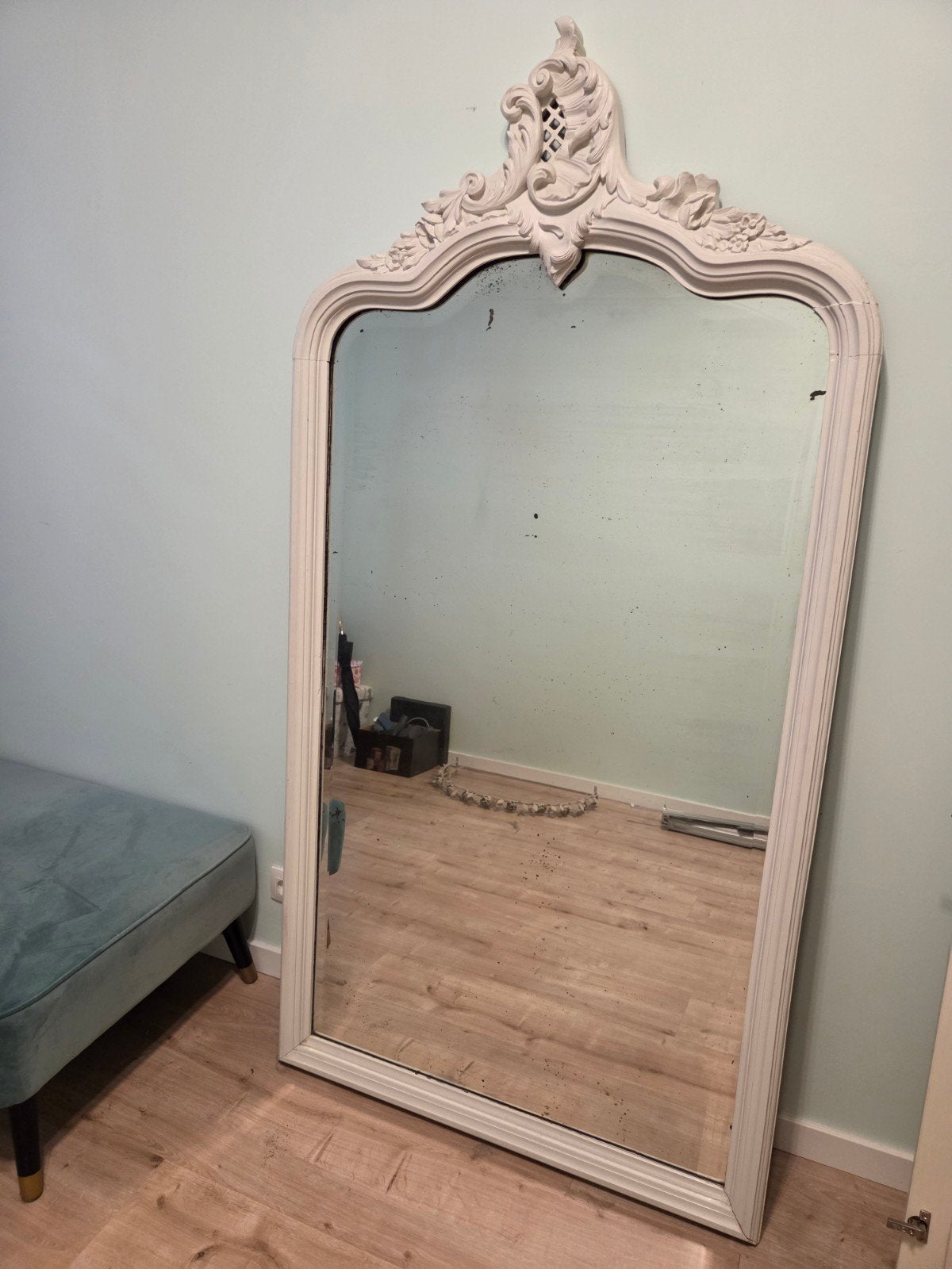 grote houten spiegel, Antiek en Kunst, Ophalen