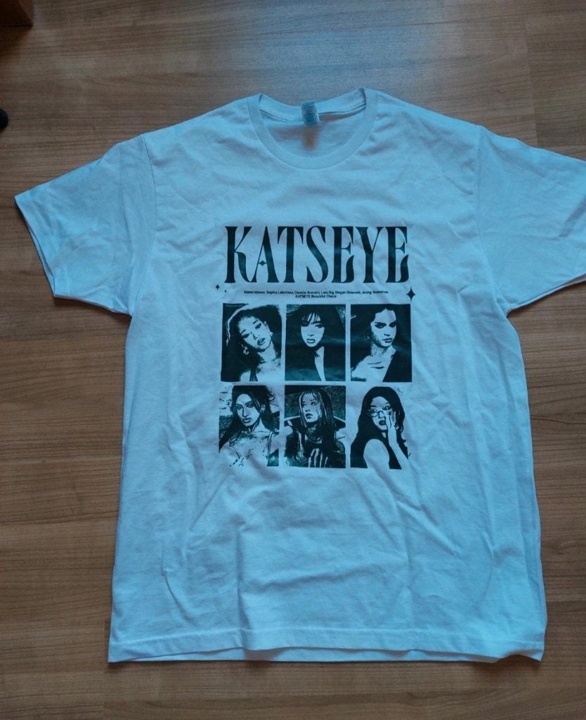 Chemise blanche Katseye taille M, Manches courtes, Taille 38/40 (M), Comme neuf, Blanc