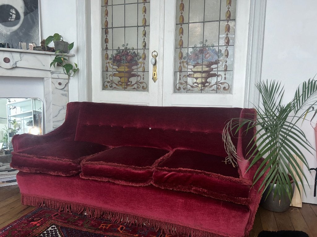 velvet sofa, Ophalen