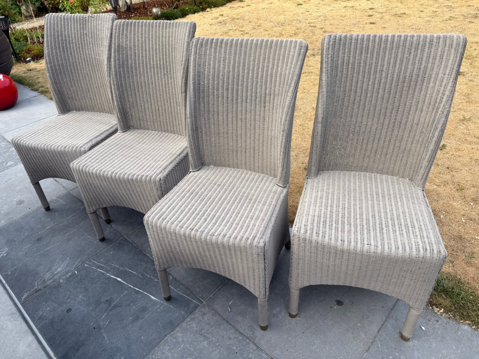 6 tuinstoelen Castle Loom kleur taupe, Ophalen, Gebruikt, Overige materialen, Stapelbaar