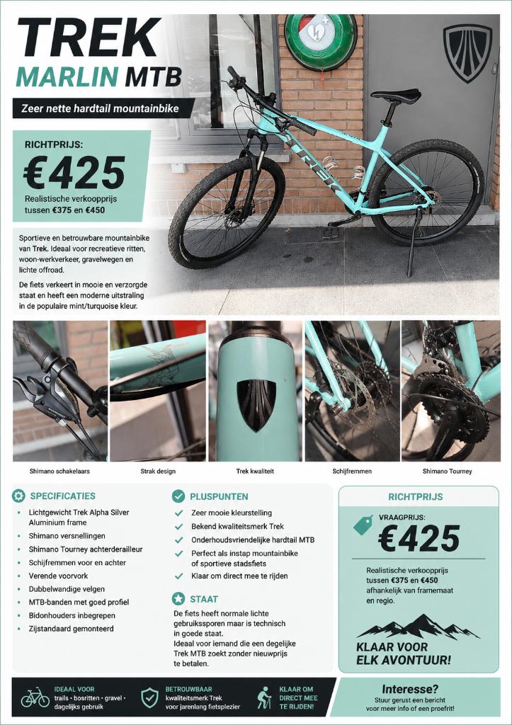 TREK MARLIN, Fietsen en Brommers, Fietsen | Mountainbikes en ATB, Ophalen, Hardtail, Heren, Zo goed als nieuw