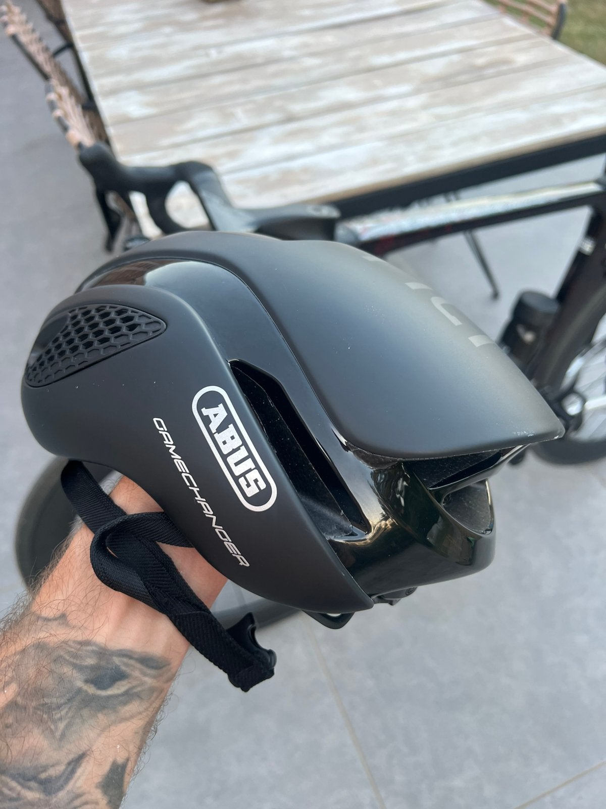 Abus gamechanger fietshelm, Fietsen en Brommers, Ophalen, Gebruikt, Heer of Dame
