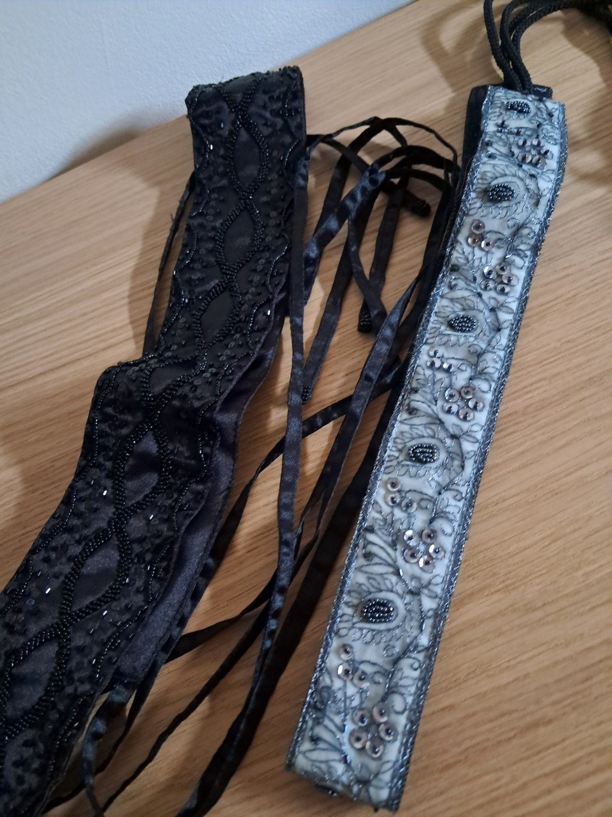 2 oude riemen, Kleding | Dames, Riemen en Ceinturen, Ophalen, Zwart