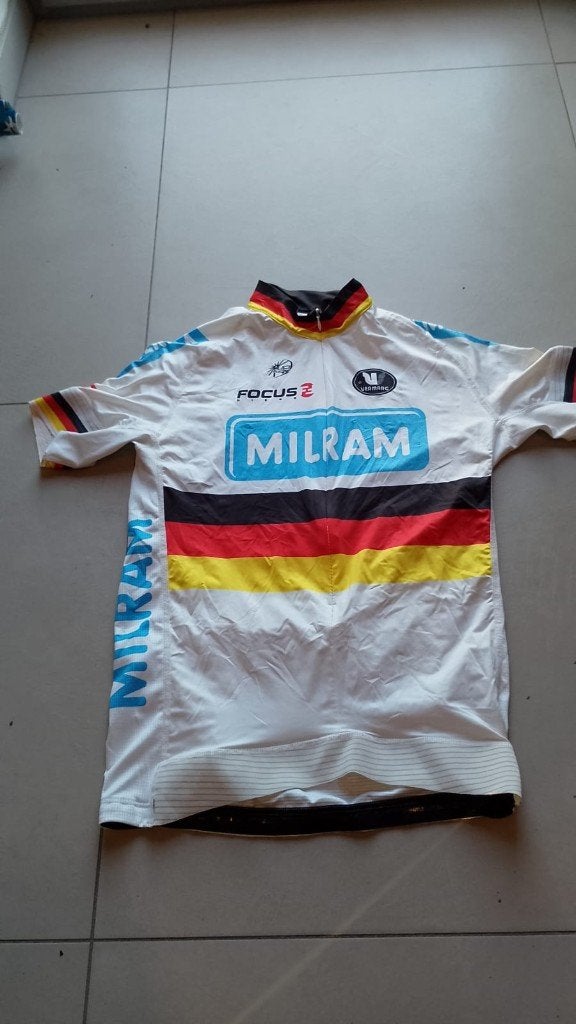 wielershirt 2010 milram XL Duits kampioen Christian Knees, Enlèvement ou Envoi