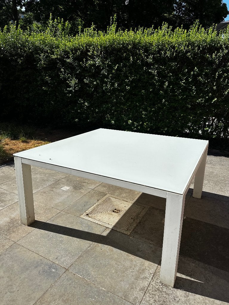 Tuintafel + 8 stoelen, Tuin en Terras, Tuinsets en Loungesets, Ophalen, Gebruikt, Aluminium, 8 zitplaatsen