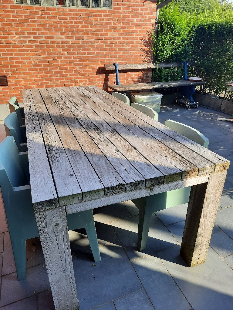 Te koop, Jardin & Terrasse, Tables de jardin, Enlèvement, Utilisé, Rectangulaire, Bois de teck