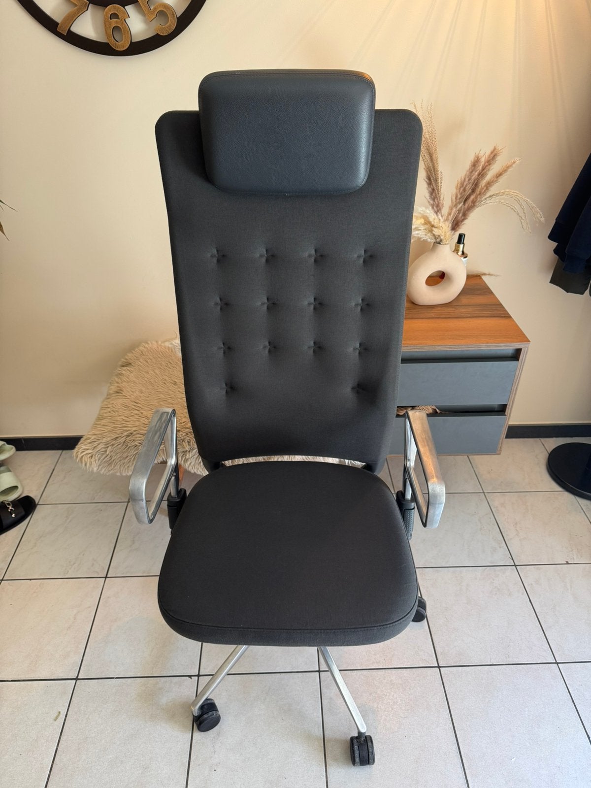 Vitra ID Chair Concept – chaise bureau ergo. haut de gamme, Gris, Enlèvement ou Envoi, Utilisé, Chaise de bureau