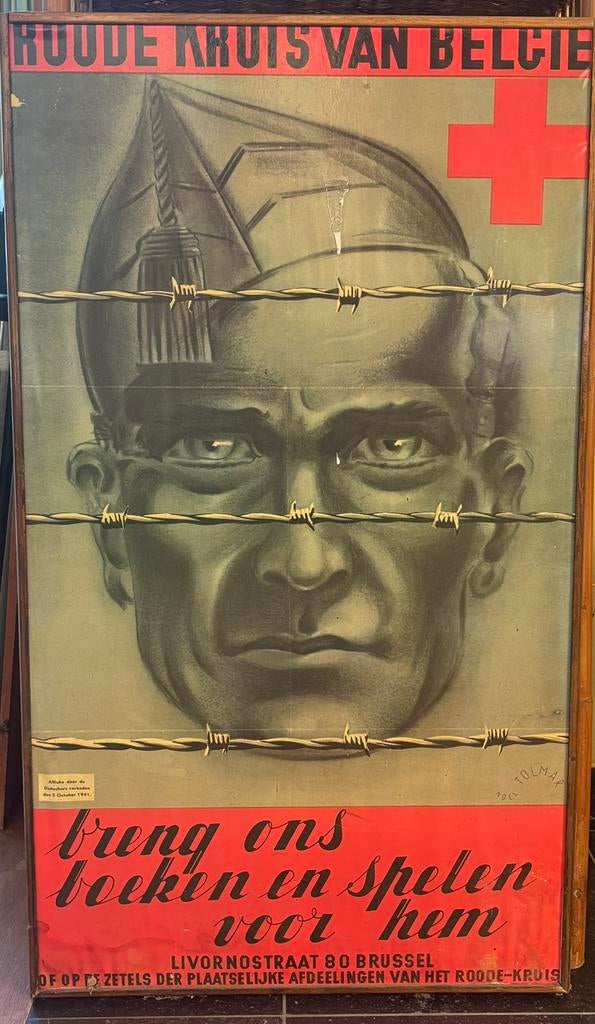 Vintage poster Rode Kruis, Verzamelen, Ophalen, Gebruikt, Overige onderwerpen