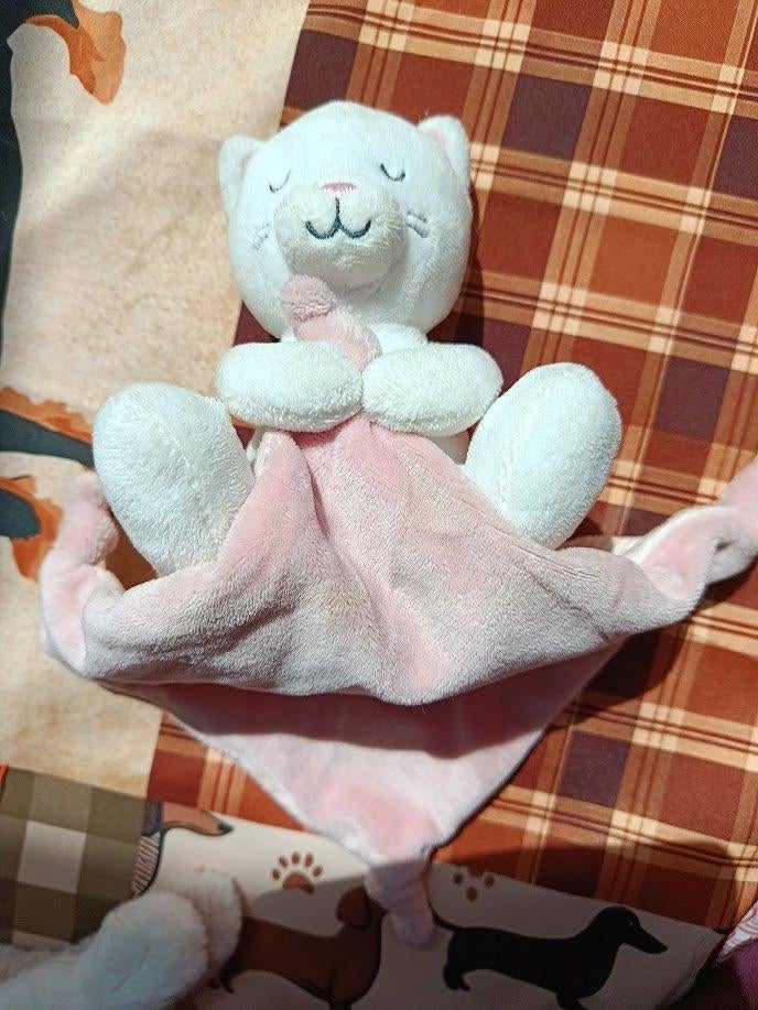 knuffeldoekje nicotoy witte kat roos doekje(doos mei 2026), Ophalen of Verzenden, Nieuw, Kat, Nicotoy