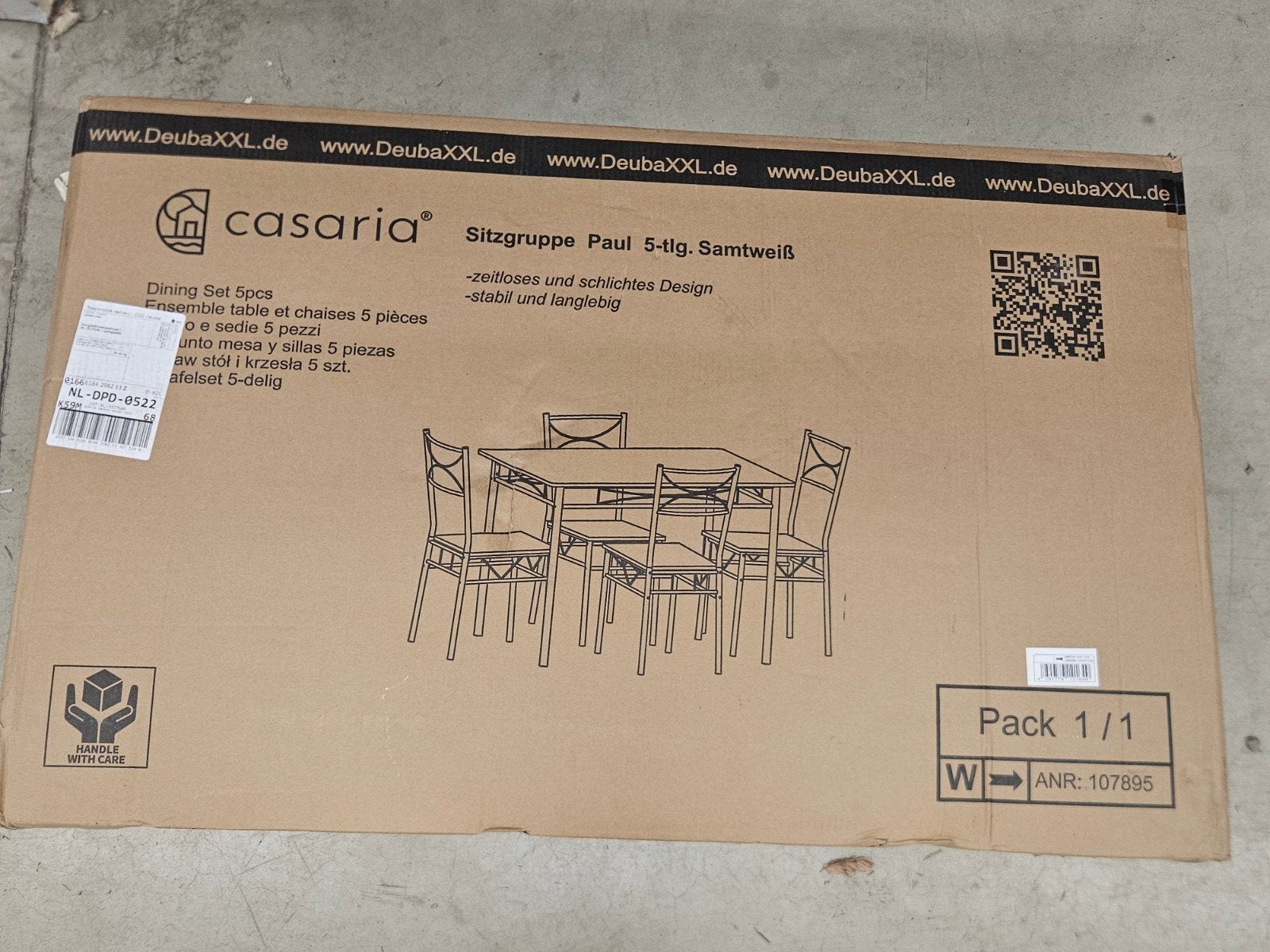 eetkamer tafel met 4 stoelen voor kleine ruimte nieuw, Enlèvement, Neuf, 4 à 6 chaises