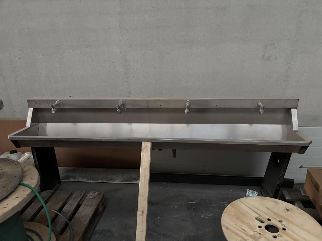 inox dubbele wastafel, Doe-het-zelf en Bouw, Ophalen, Zo goed als nieuw, Inox, Wastafel