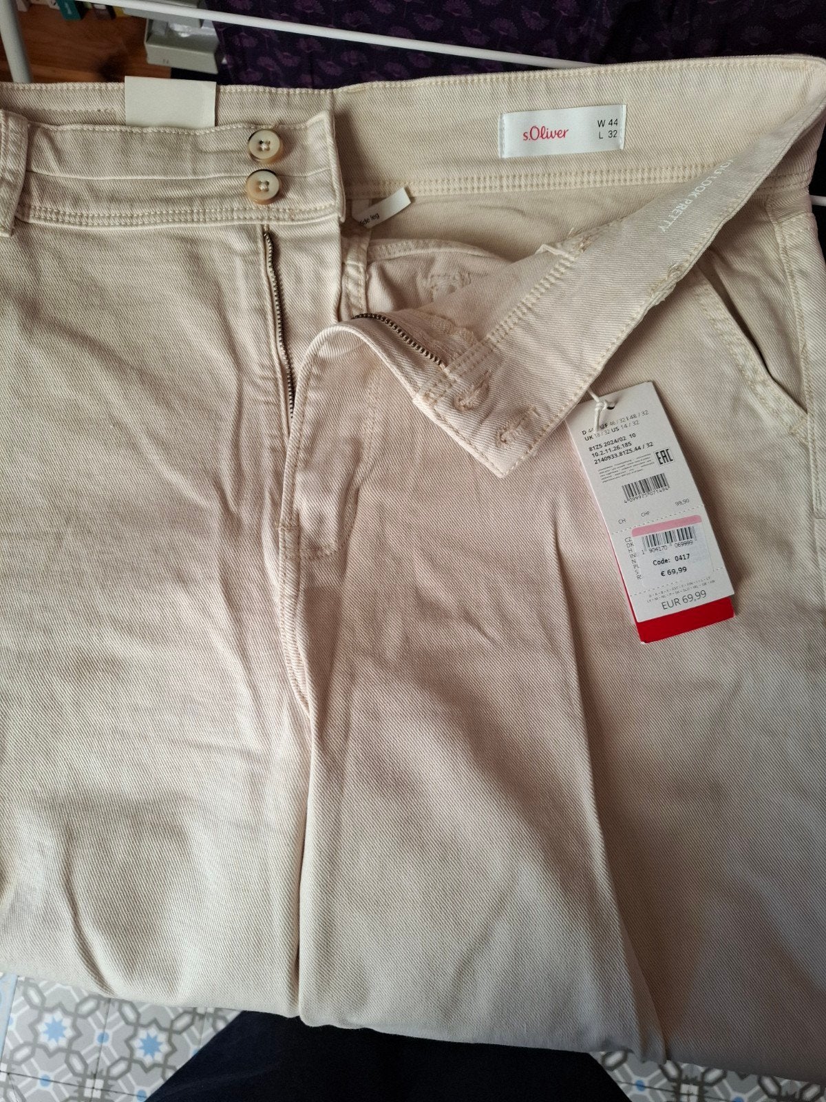 S.Oliver broek maat W 44/L 32 (maat F 46), Ophalen, Overige kleuren, Overige jeansmaten, Nieuw