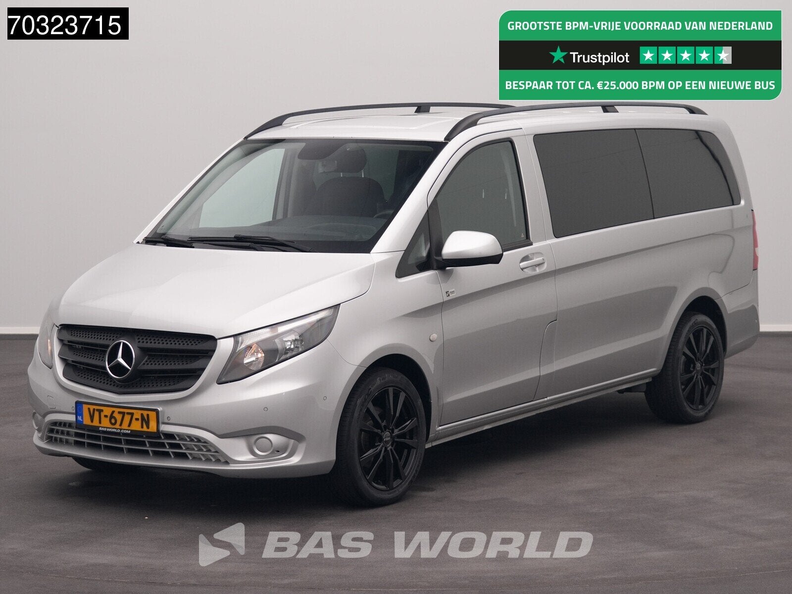 Mercedes Vito 114 Automaat Dubbel Cabine L2H1 Trekhaak Airco, Euro 5, Stof, Gebruikt, 4 cilinders