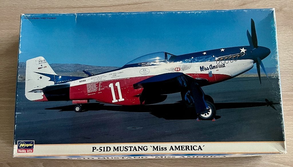 P-51D Mustang Miss America 1/48 Hasegawa 09350, Comme neuf, Enlèvement, Avion, Plus grand que 1:72