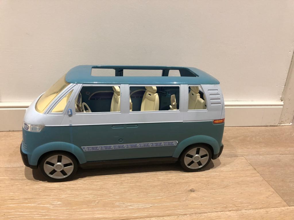 Barbie VW busje, Kinderen en Baby's, Ophalen of Verzenden, Zo goed als nieuw