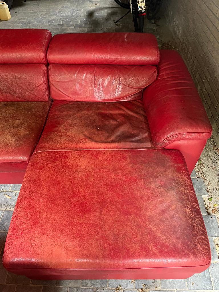 zetel in U vorm met relax, Ophalen, Gebruikt, Leer, Modern