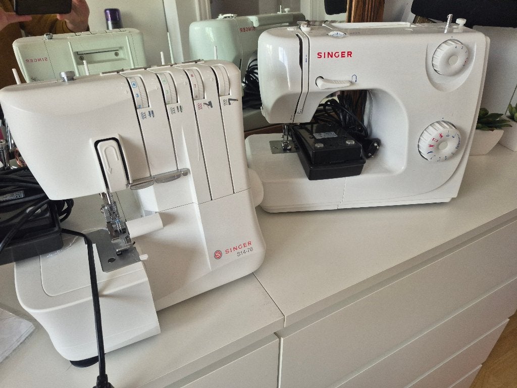 Singer naaimachine + overlock, Enlèvement, Utilisé, Machine à coudre, Singer