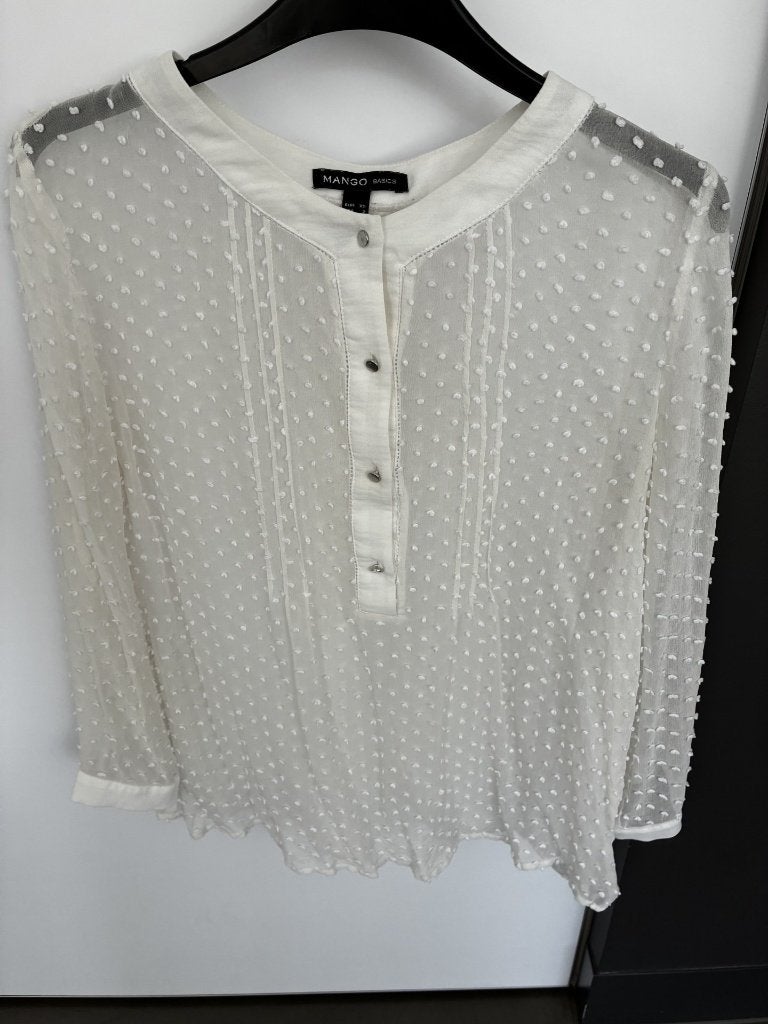 Blouse blanche Mango taille XS, Vêtements | Femmes, Mango, Enlèvement ou Envoi, Taille 36 (S), Comme neuf