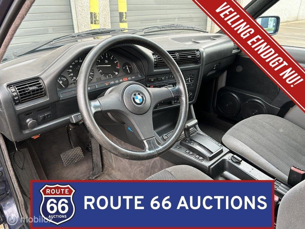 BMW 320i Touring | 1989 | Route 66 Auctions, Auto's, Zwart, Bedrijf, Handgeschakeld, Overige carrosserie
