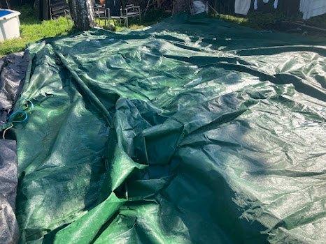 Proffesioneel dakzeil 10 x 15 meter, Enlèvement