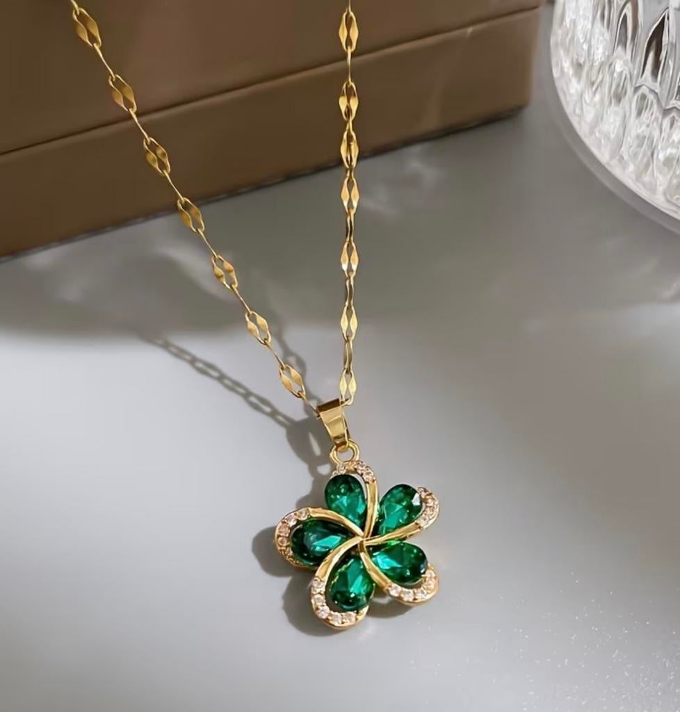 Hangerketting, Bijoux, Sacs & Beauté, Colliers, Enlèvement ou Envoi, Comme neuf, Vert
