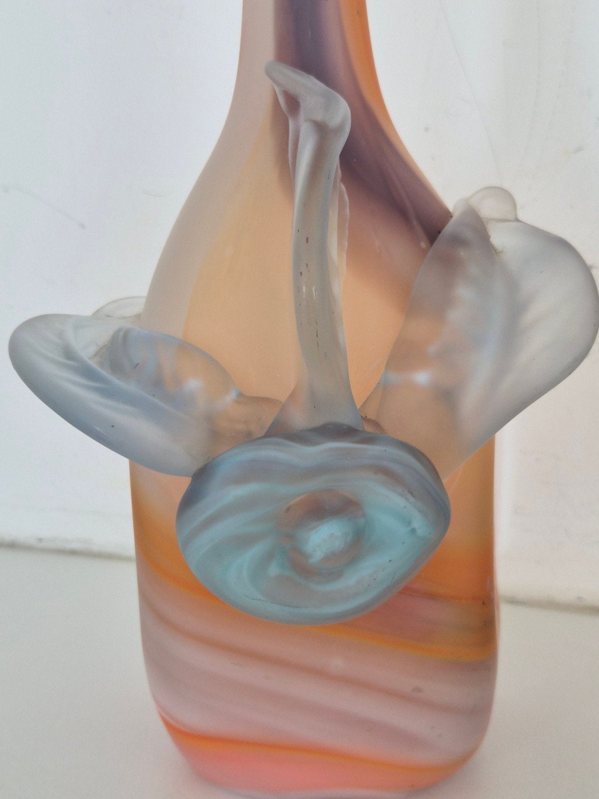 ​Grand vase soliflore 49 cm verre d'art Art Nouveau - État n, Enlèvement ou Envoi